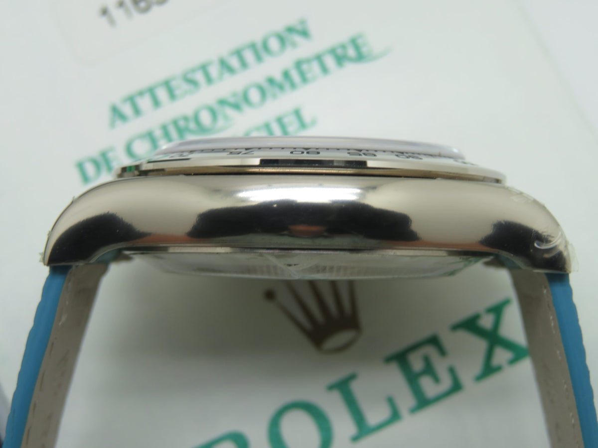 2000 Rolex Daytona 116519 Turquoise Dial 18k White Gold Men’s Wristwatch
