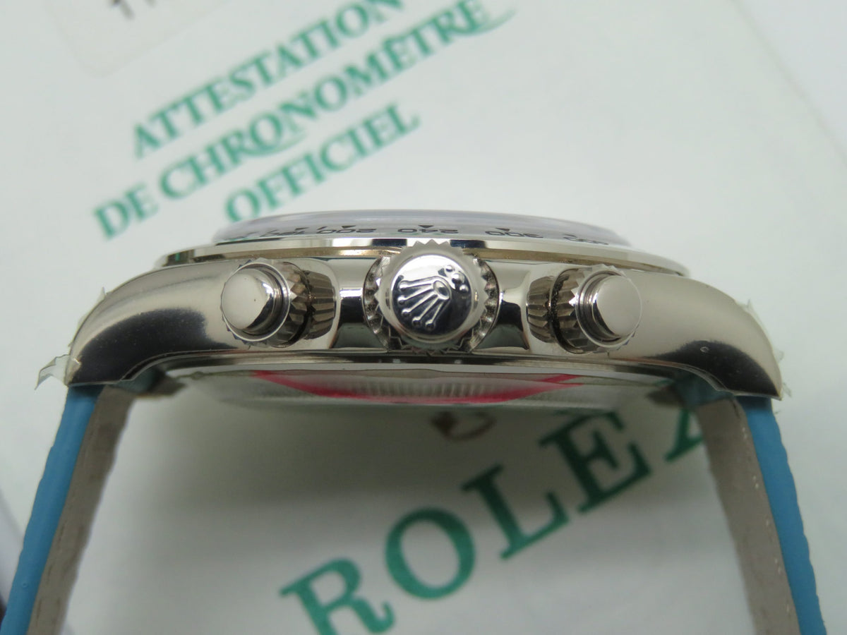 2000 Rolex Daytona 116519 Turquoise Dial 18k White Gold Men’s Wristwatch