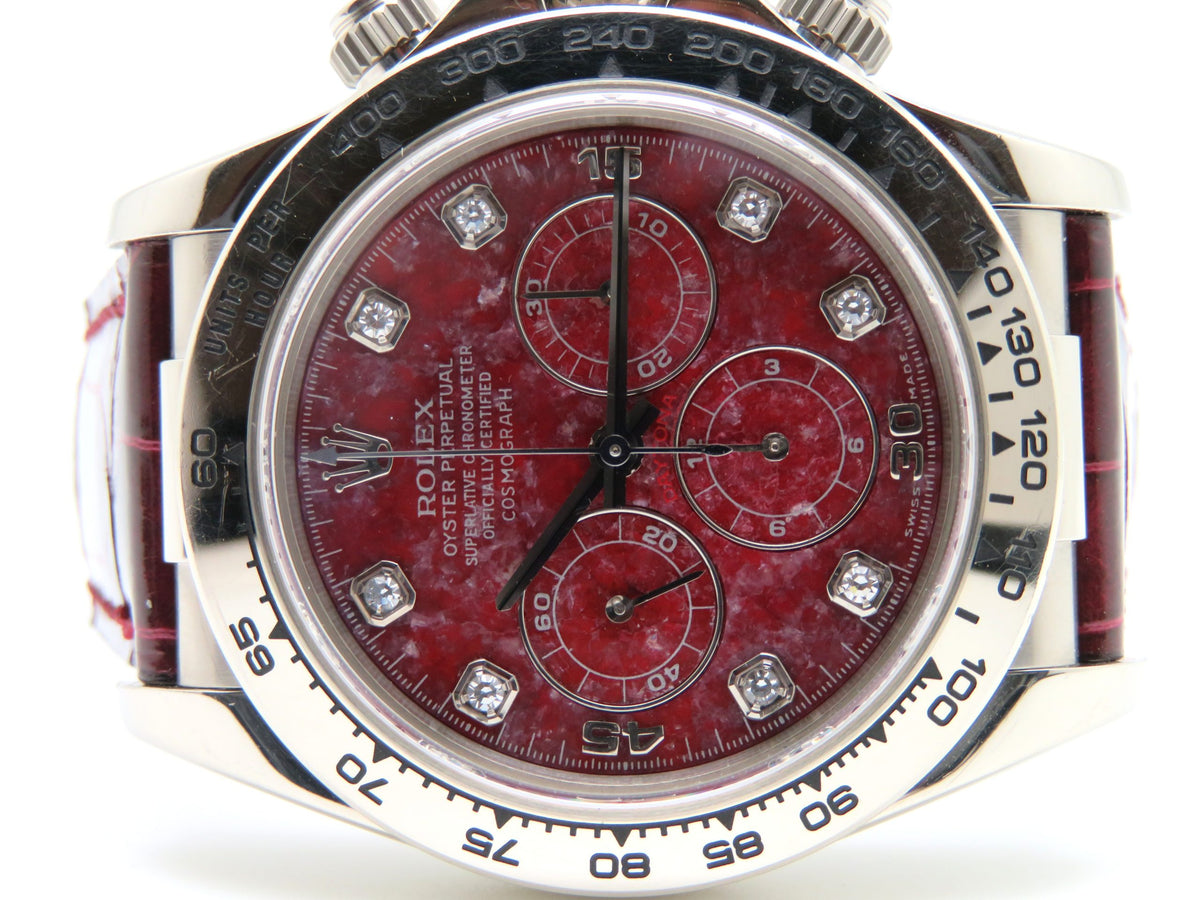 1998 Rolex Daytona 16519 Zenith Grossular Rubellite Diamond Dial Full Set