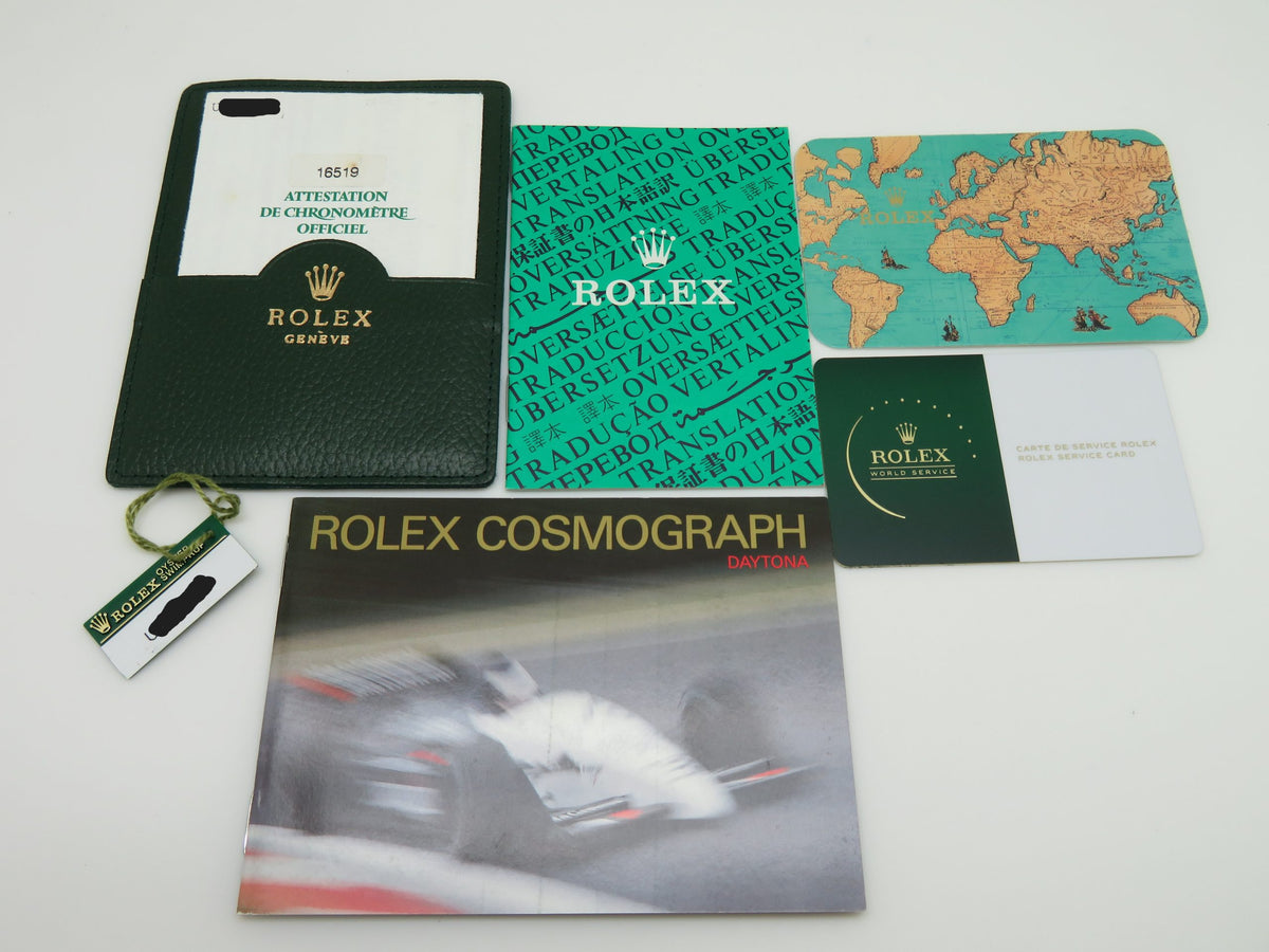 1998 Rolex Daytona 16519 Zenith Grossular Rubellite Diamond Dial Full Set